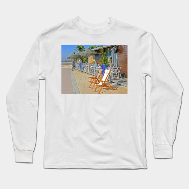 beach bar. windsurf. cafe. surf school Long Sleeve T-Shirt by terezadelpilar